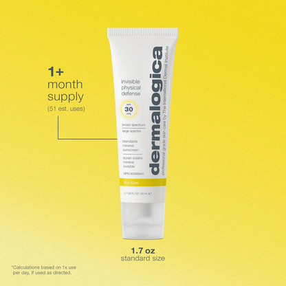 invisible physical defense mineral sunscreen spf30