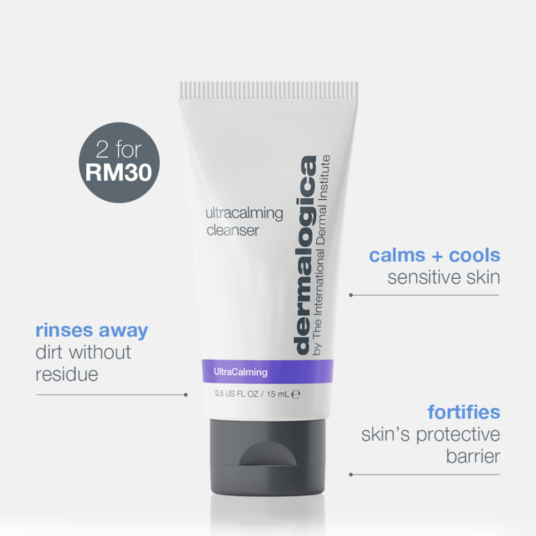 ultracalming cleanser 15ml (worth RM25) calms and cools sensitized skin
