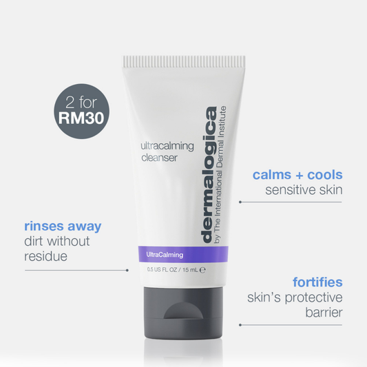 ultracalming cleanser 15ml (worth RM25) calms and cools sensitized skin