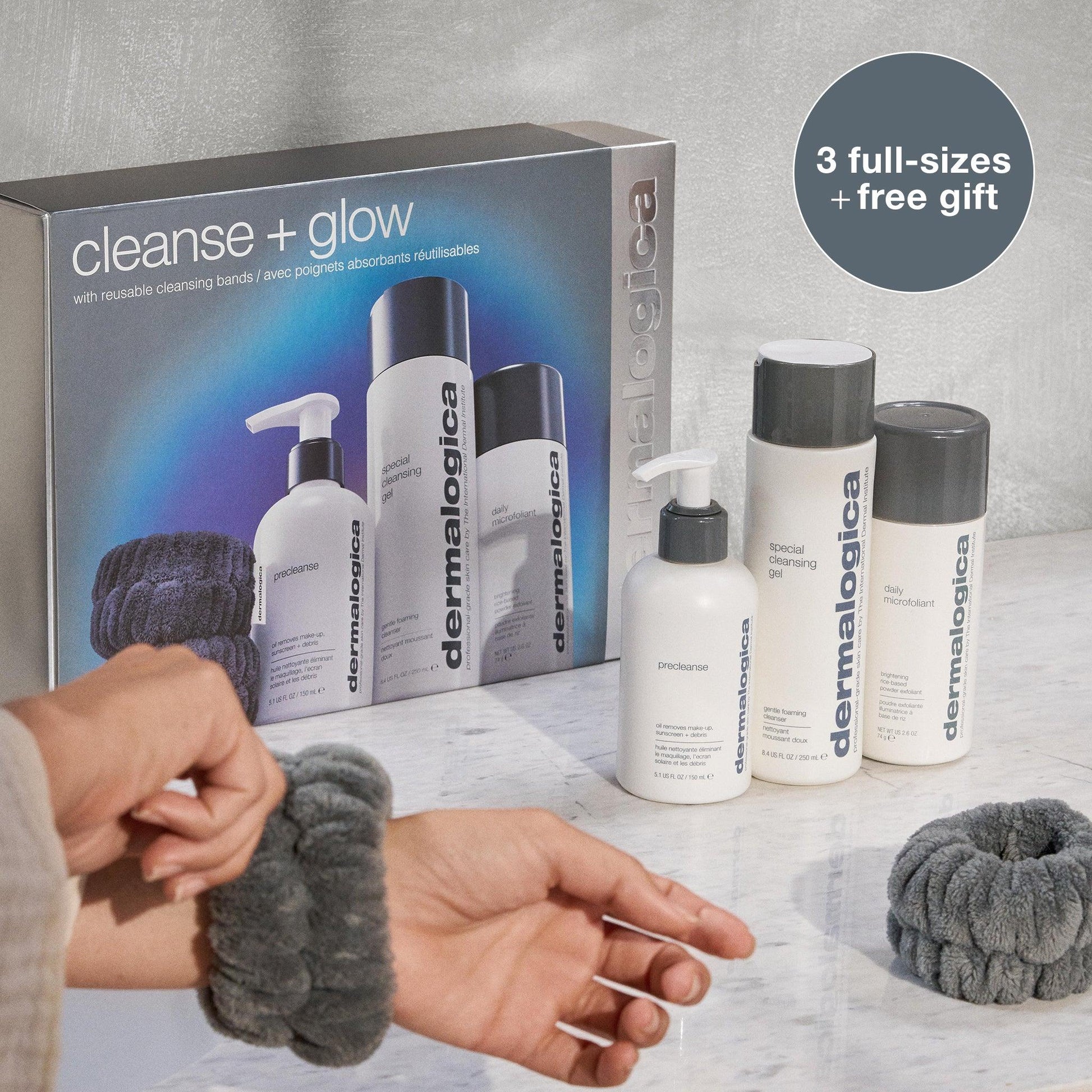 cleanse + glow set (3 full-size + free gift) - Dermalogica Malaysia