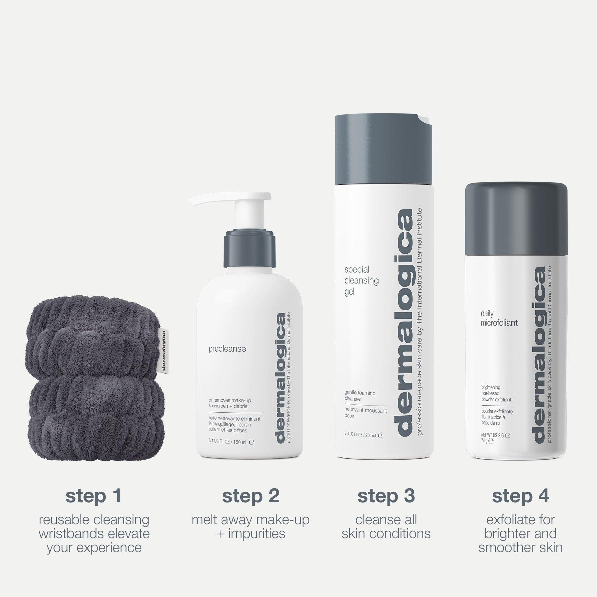 cleanse + glow set (3 full-size + free gift) - Dermalogica Malaysia