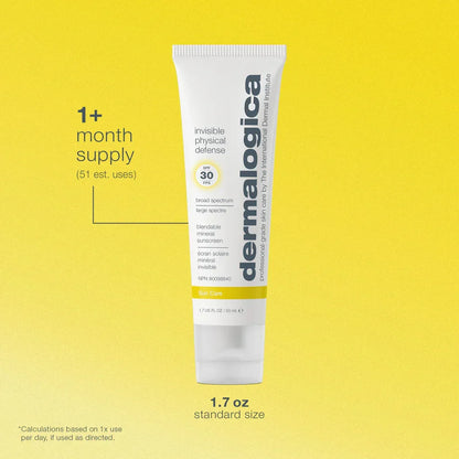 invisible physical defense mineral sunscreen spf30