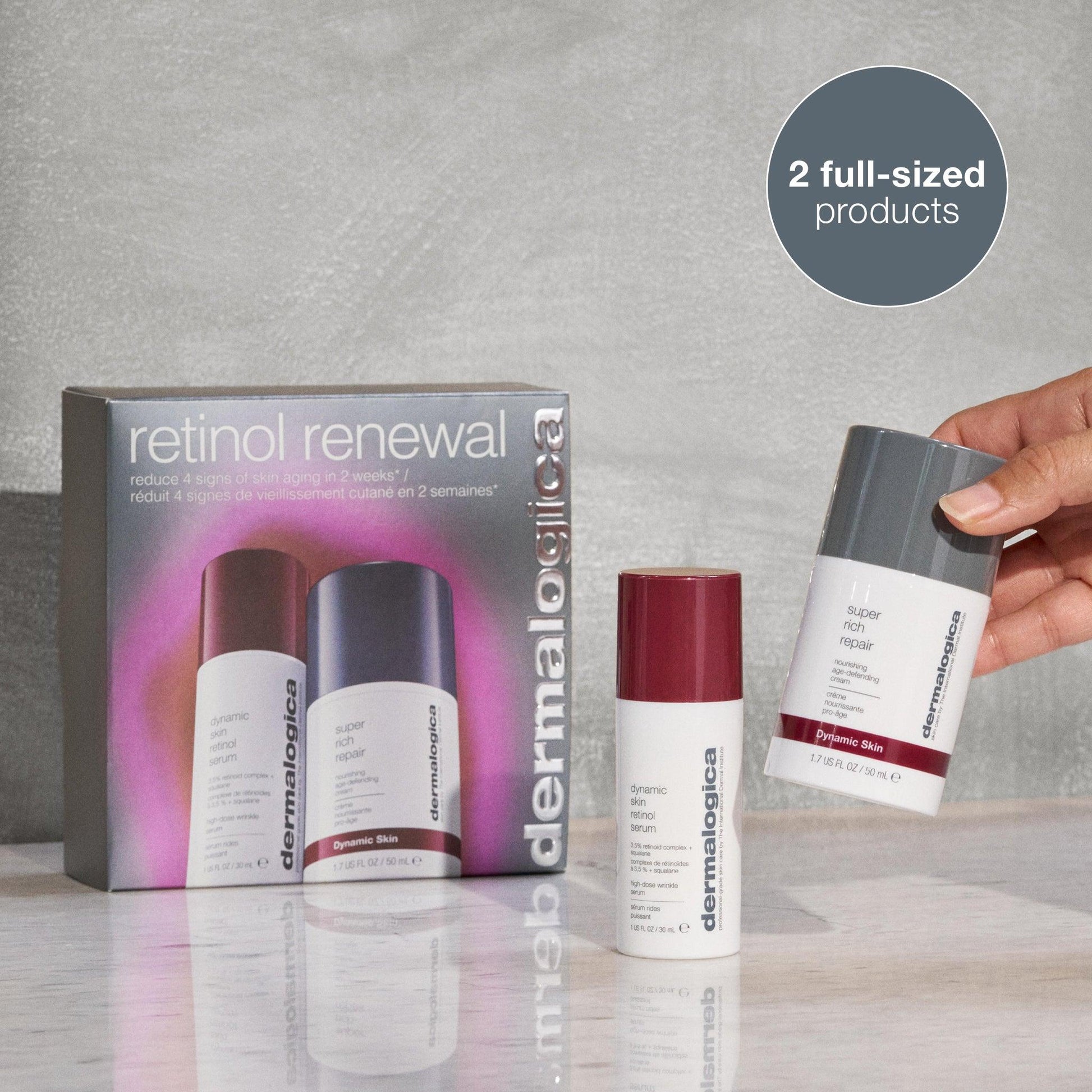 retinol + renewal set (2 full-size) - Dermalogica Malaysia