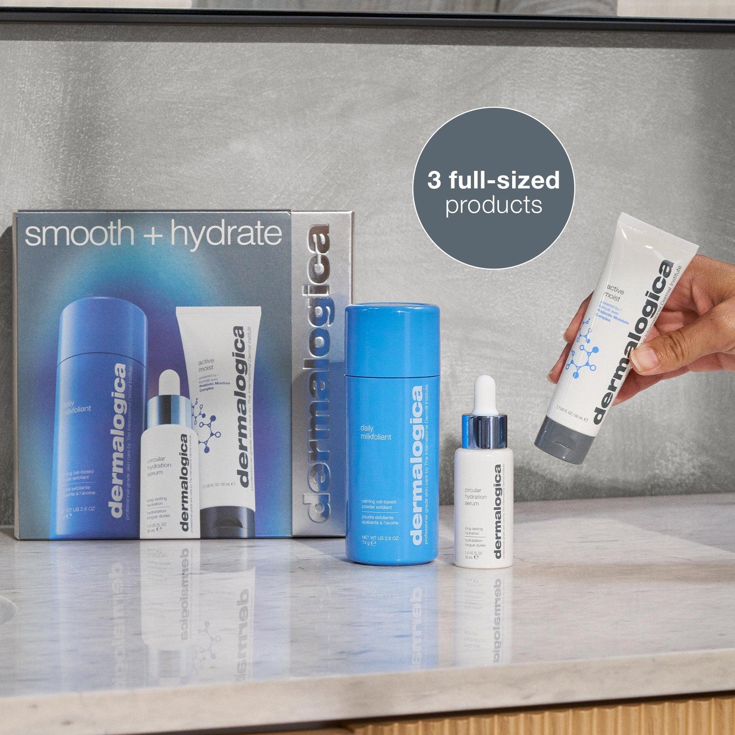 smooth + hydrate set (3 full-size) - Dermalogica Malaysia