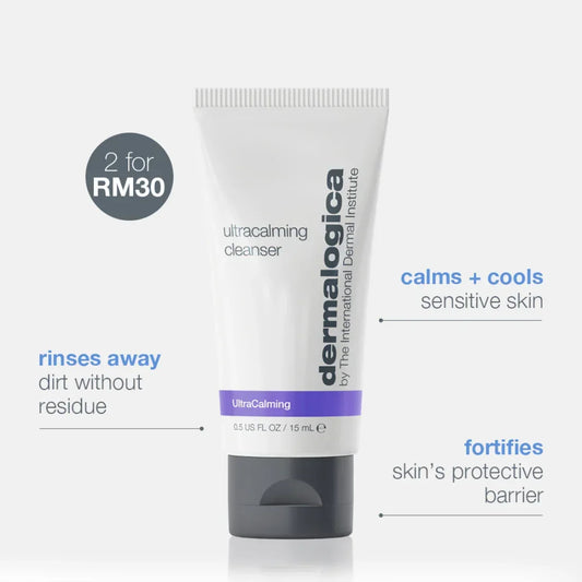 ultracalming cleanser 15ml (worth RM25) calms and cools sensitized skin